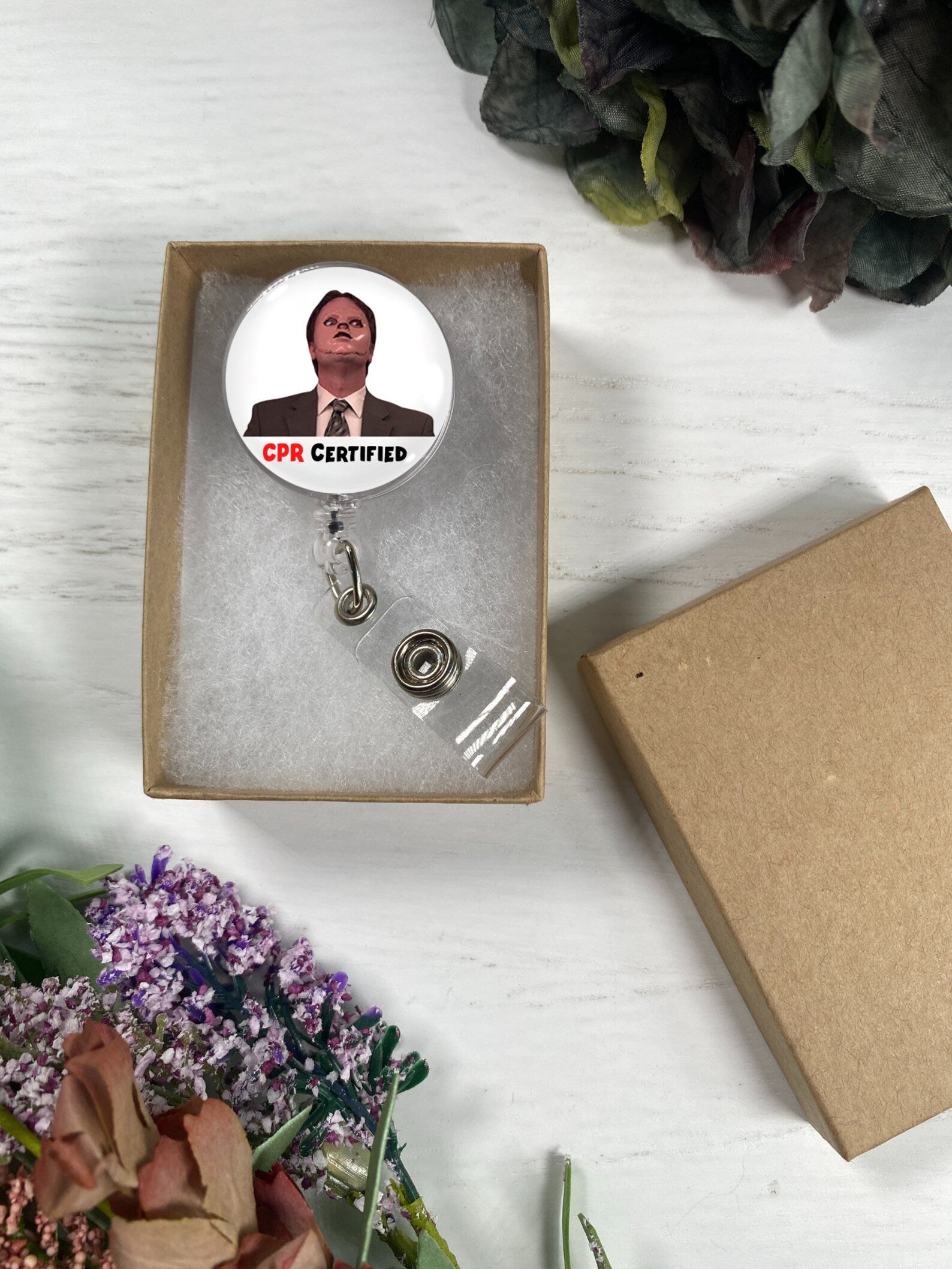 Dwight Schrute Badge Reel - CPR Certified - The Office - Retractable B